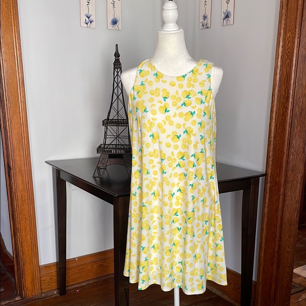 Lemon Print Sleeveless Dress